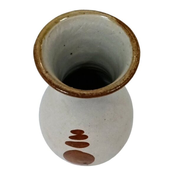 Vintage Tonala Mexico Vase‎ Bird Pattern Sandstone Stoneware Handpainted - Picture 3 of 6